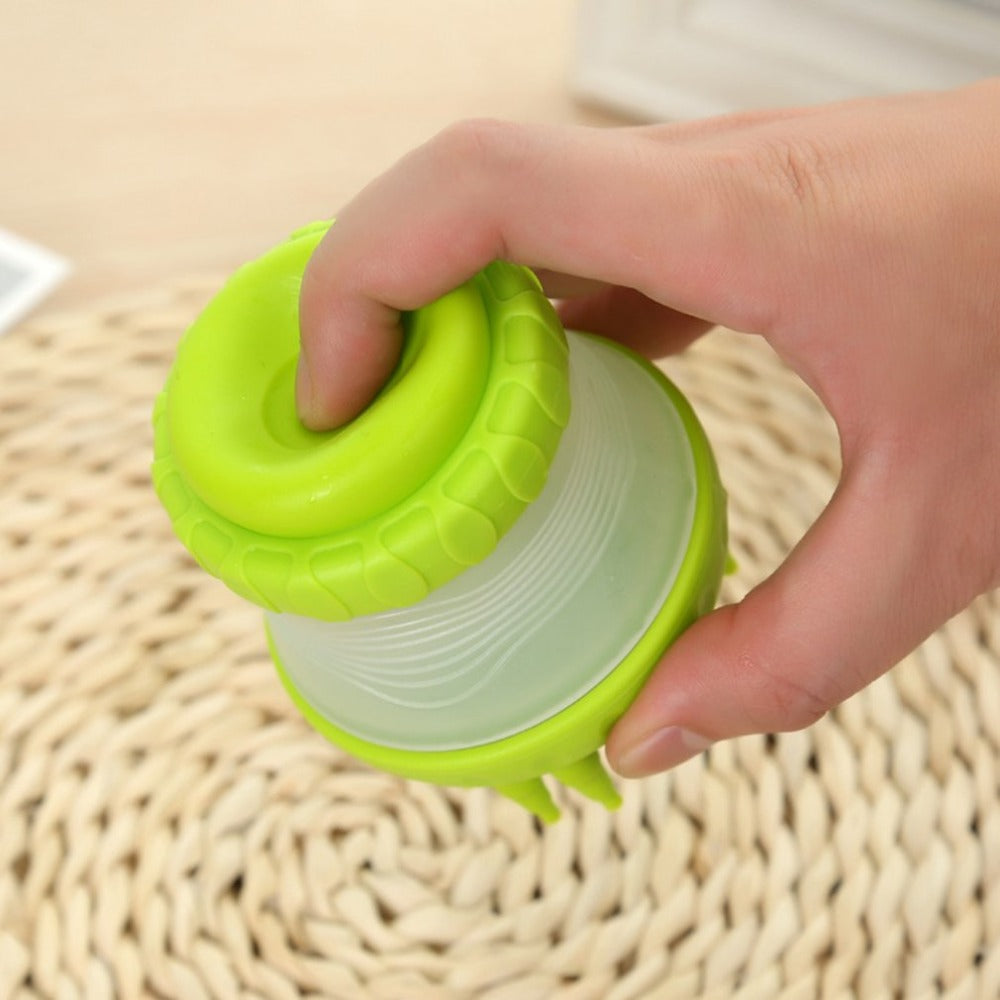Dog Bath Massage Brush with Foot Scrubber Cup