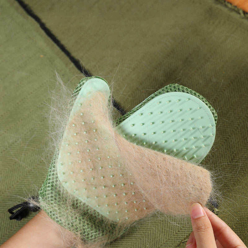 Silicone Massage Gloves for Pet Grooming and Hair Removal
